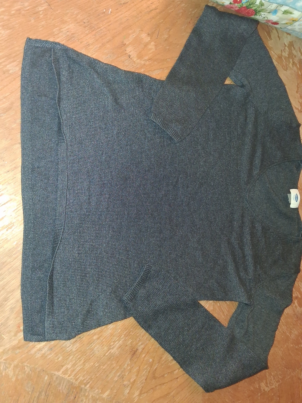Old Navy Dark Charcoal Knit Crewneck Sweater